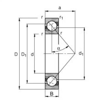  7007-B-TVP FAG Angular Contact Ball bearing 