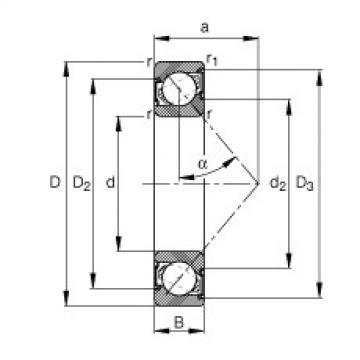  7008-B-2R-TVP FAG Angular Contact Ball bearing 