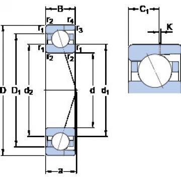  7008 CD/P4AH KF Angular Contact Ball bearing 