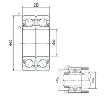  7008DF NACHI Angular Contact Ball bearing 